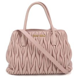 Borsa Tote Miu Miu Matelassé Rosa Rosa
