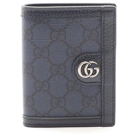 Gucci Ophidia GG Supreme Bifold Wallet Navy blue