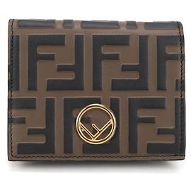 Fendi Zucca Bi-Fold Wallet Brown