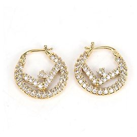 Boucles d'oreilles en or Fendi Doré