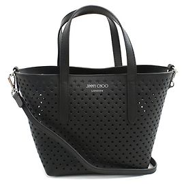 Jimmy Choo 2-Wege Punching Star Handtasche Schwarz