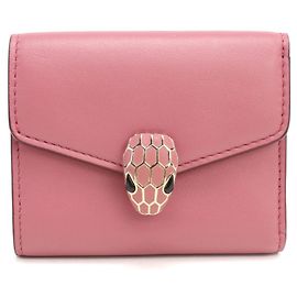 Bulgari Bvlgari Serpenti Forever Tri-fold Wallet Pink
