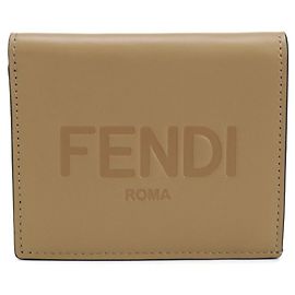 Fendi Zucca Beige Bi-Fold Wallet Beige