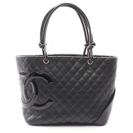 Bolsa tote grande da linha Cambon da Chanel Preto