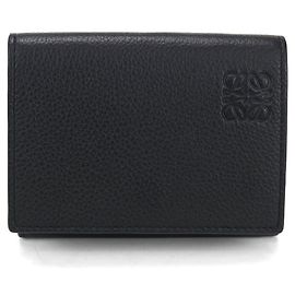 Loewe Men's Black Tri-Fold Wallet Black