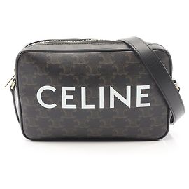 Céline Celine Triomphe Medium Messenger Bag Brown Black