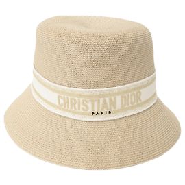 Christian Dior Beige Straw Hat Beige