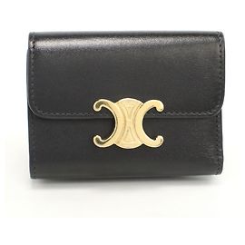 Céline Portefeuille Compact Celine Triomphe Noir