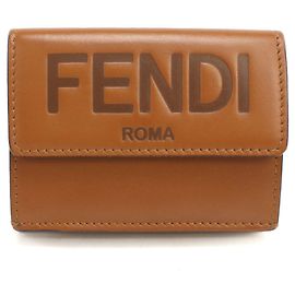 FENDI Zucca Tri-fold Wallet Brown
