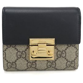 Gucci Padlock Tri-fold Wallet Beige