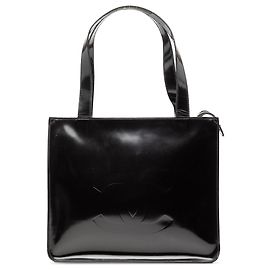 Chanel Black CC Patent Tote Black
