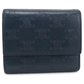 Céline Cartera pequeña con solapa CELINE Triomphe en azul marino Azul marino