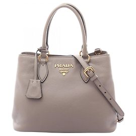 Sac à main Prada Vitello Dino Beige