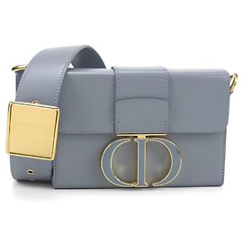 Bolsa de ombro em couro de bezerro azul Christian Dior Azul