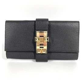 Sac Pochette Medor Logo Hermès Noir