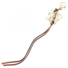 Accessorio Charm Anagram Loewe Marrone D'oro