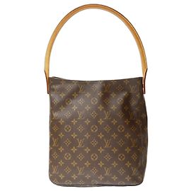 Sac à main Louis Vuitton Monogram Looping GM Marron Monogramme