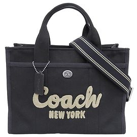 COACH Cargo Tote Canvas Bag Black