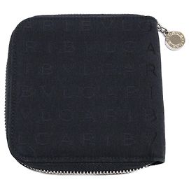 Bulgari Bvlgari Logomania Round Zip Wallet Black