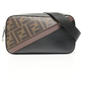 Borsa a Spalla Fendi Zucca Diagonal Camera Case Nero