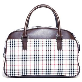 Sac à main en toile Nova Check de Burberry Marron Beige