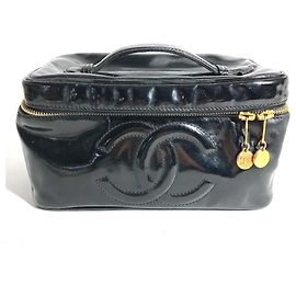 Bolso de tocador con espejo Chanel Negro