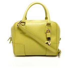 Bolsa de couro verde Loewe Amazona Verde