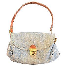 Dolce & Gabbana Louis Vuitton Mini Pleaty Denim Monogram Blu chiaro