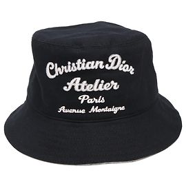 Cappello bucket logo DIOR Atelier Christian Dior Nero
