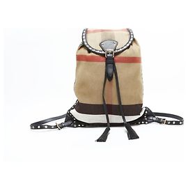 Burberry Nova Check Canvas Rucksack Beige
