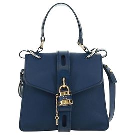 Chloé Chloe Aby Day Leather Small Azul