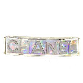 Fermaglio Trasparente e Argento Chanel Argento Altro