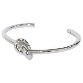 Céline Celine C3 Knot Bangle Medium Silver Silvery