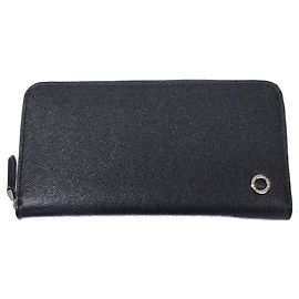 Bulgari Bvlgari Men's Long Zip Wallet in Black Black