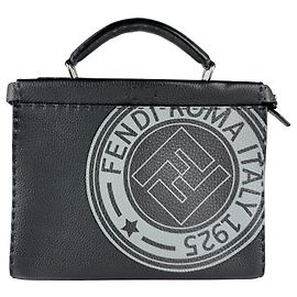 Fendi Peekaboo Fit Mini Handtasche Braun Schwarz