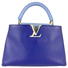 Borsa Capucines MM Louis Vuitton Blu