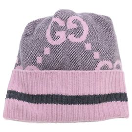 Chapeau en cachemire rose Gucci Rose