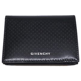Tarjetero de cuero negro Givenchy Negro