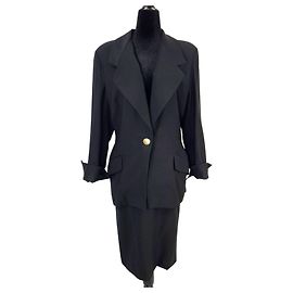 Gianfranco Ferré elegant black suit 1990s Black