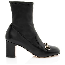 Gucci Leder Stiefeletten mit Horsebit - Größe 38 Schwarz