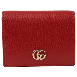 Gucci Billetera de Tarjeta Gg Marmont Roja