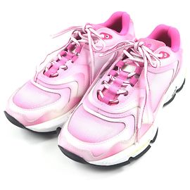 Tênis de couro Dior Rosa Branco