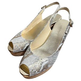 Python Wedge Sandalen von JIMMY CHOO Braun
