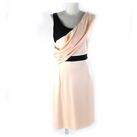 Rayon-Kleid von Lanvin Schwarz Beige
