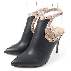 Pompes en cuir Rockstud Valentino Garavani Noir