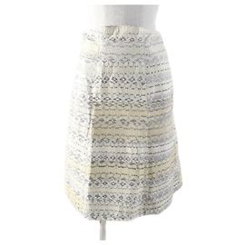 Saia de couro de seda python Salvatore Ferragamo Cinza Fora de branco