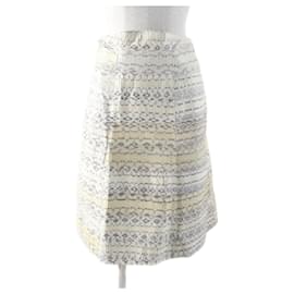 Salvatore Ferragamo Python Silk Leather Skirt Grey Eggshell