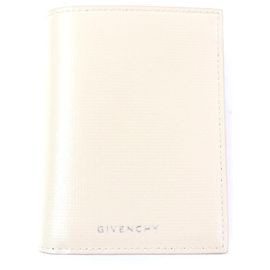 Portafoglio bifold in pelle Boulder 4G Givenchy BK608MK1T4 Nero Beige