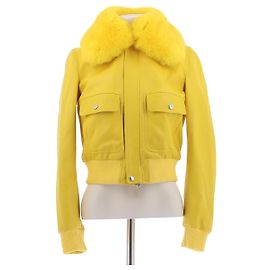 Givenchy Veste en cuir jaune Jaune