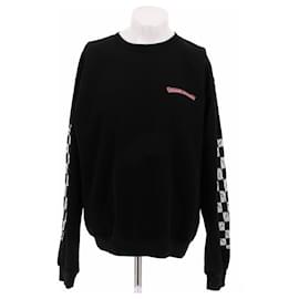 Sudadera Chrome Hearts negra estampada de algodón Negro
